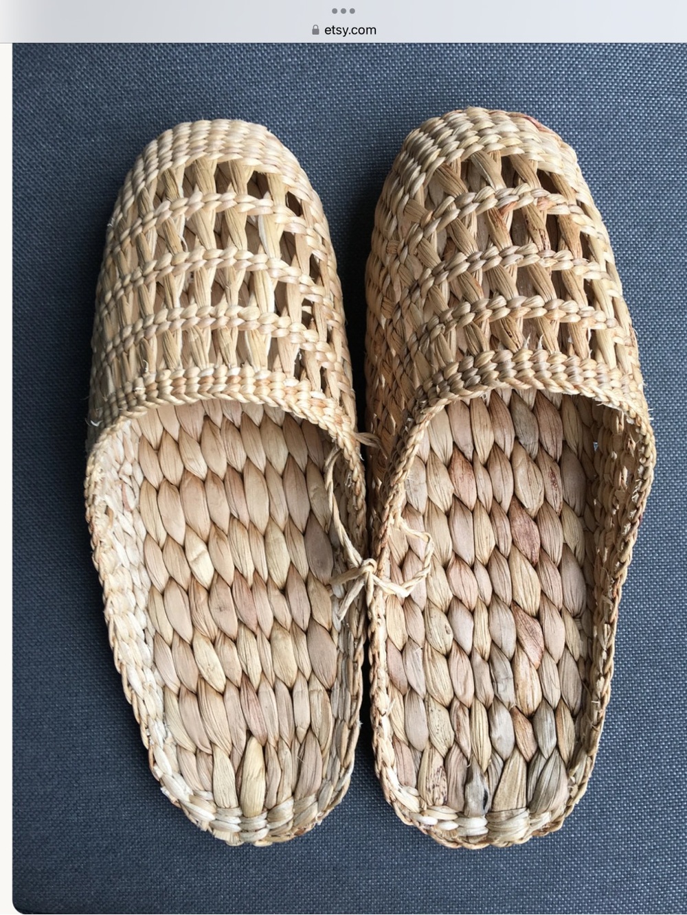 Handmade Water Hyacinth Slippers, Unisex